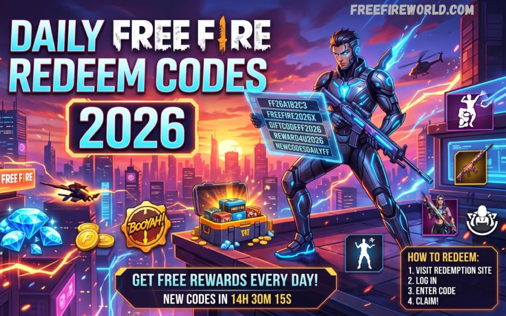 Daily Free Fire Redeem Codes 2026