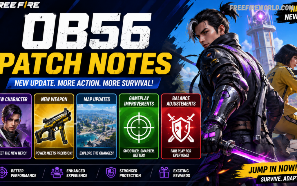 Free Fire OB56 Patch Notes: Latest Update, Features, Release Status & More Free Fire OB56 Patch Notes