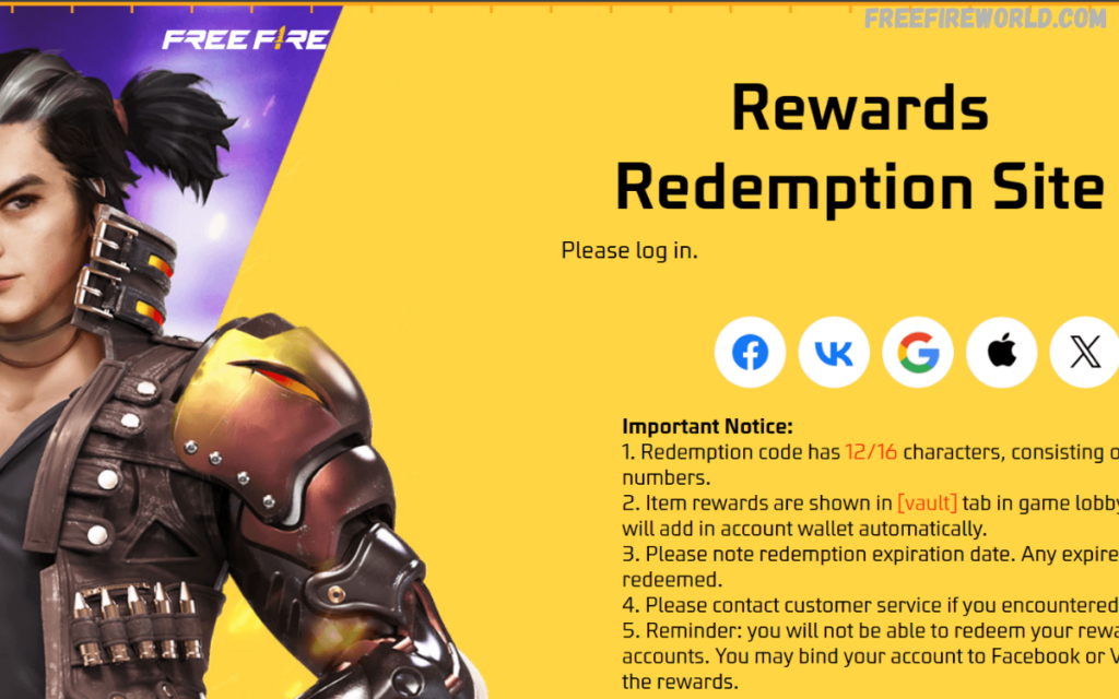 Free Fire Best Redeem Codes