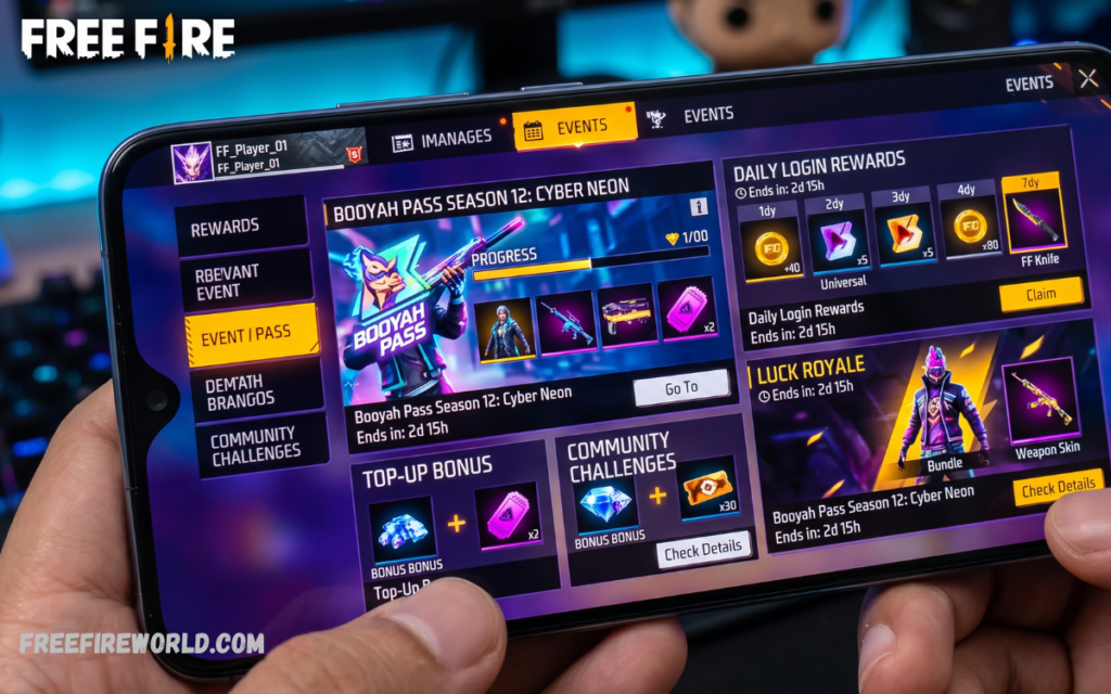 Free Fire Reward Events