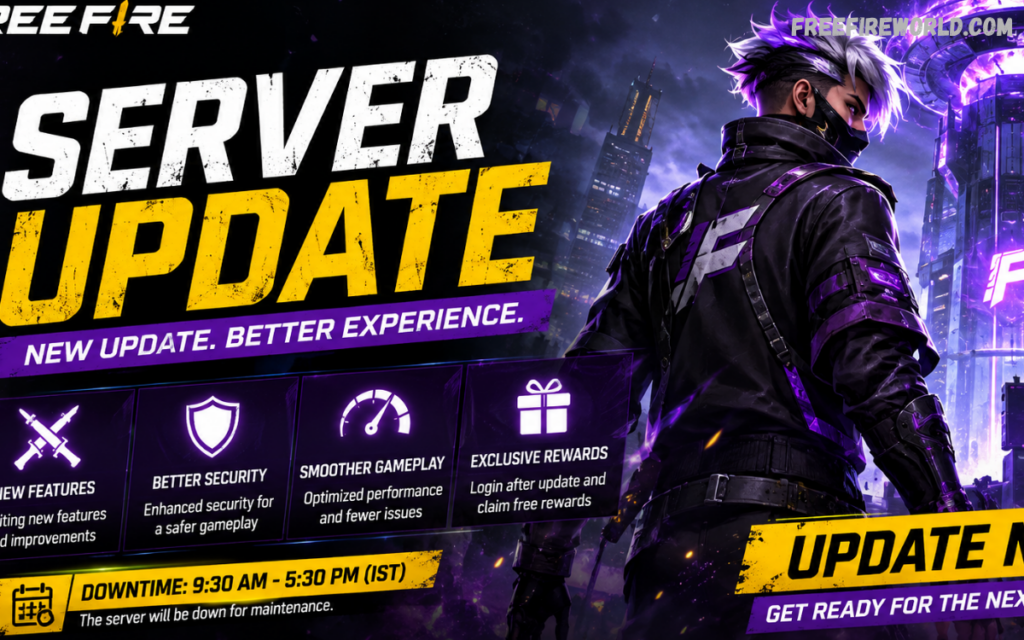 Free Fire Server Update: Latest Changes, Maintenance, Downtime & What Players Need to Know Free Fire Server Update